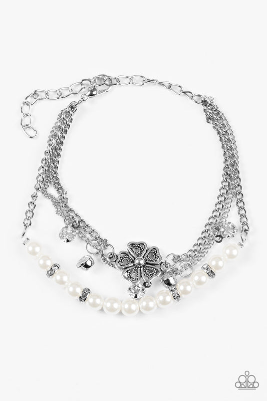Paparazzi Bracelet ~ Petunia Party - White
