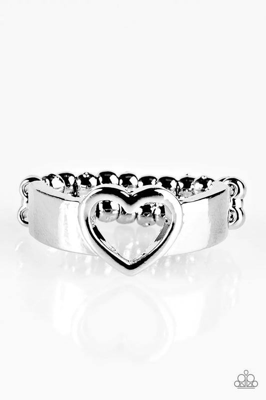 Anillo Paparazzi ~ Latidos del corazón saltados - Plata