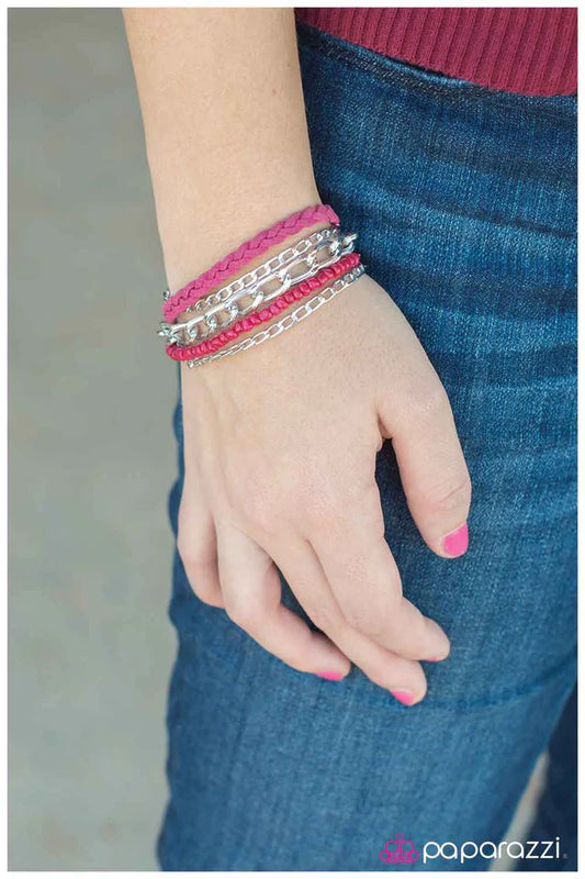 Paparazzi Bracelet ~ I Feel You - Pink