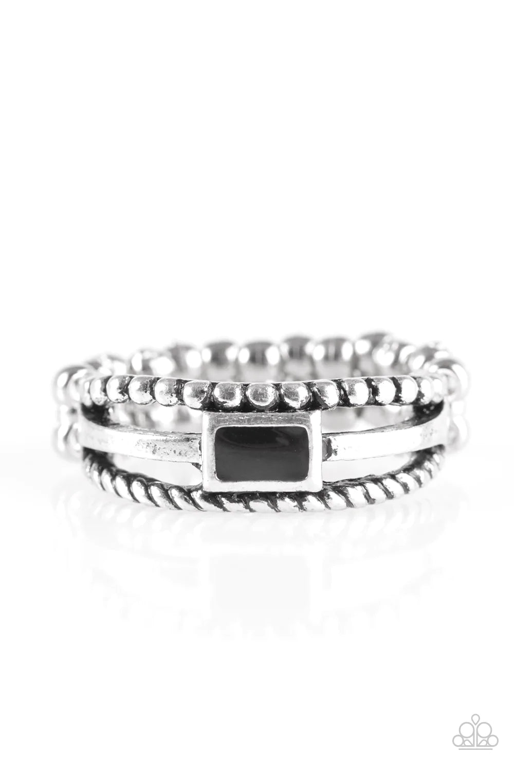 Anillo Paparazzi ~ Street Edge - Negro