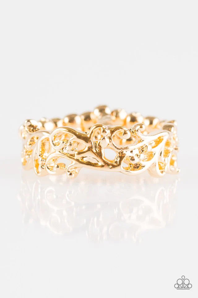 Anillo Paparazzi ~ Walk A VINE Line - Oro