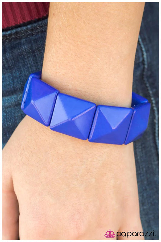 Paparazzi Bracelet ~ Stretching the Truth - Blue