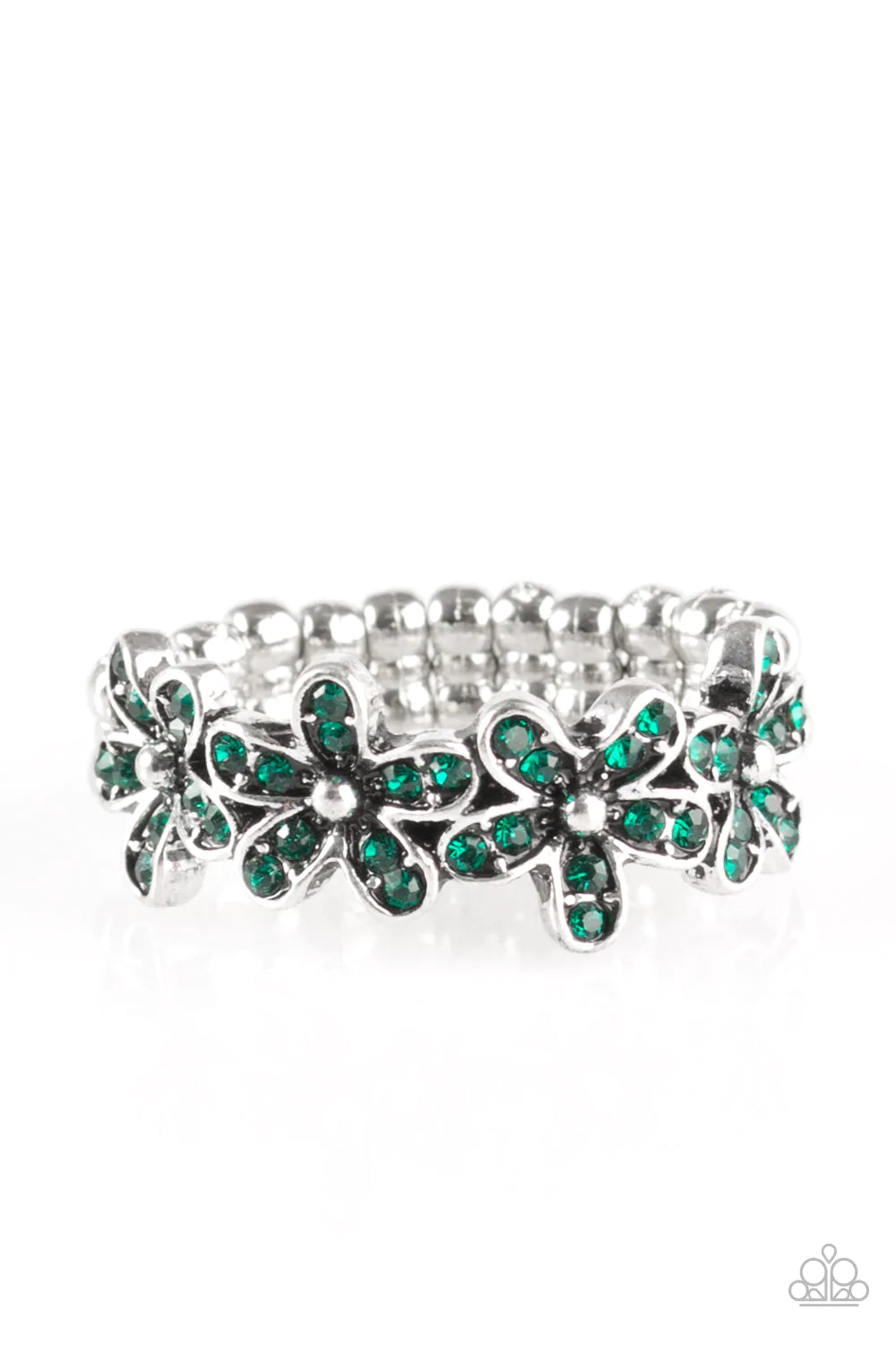 Anillo Paparazzi ~ Daisy Dazzle - Verde