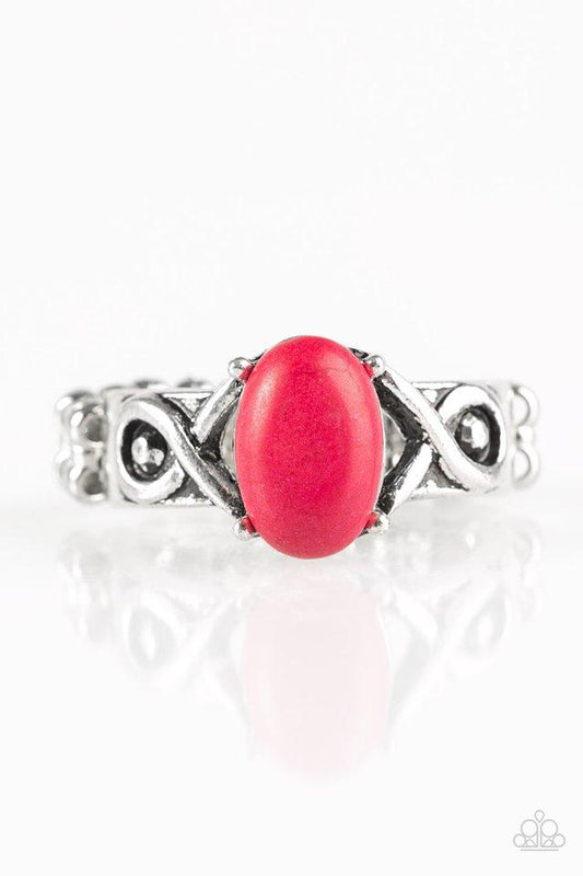 Anillo Paparazzi ~ Tronos de piedra - Rojo