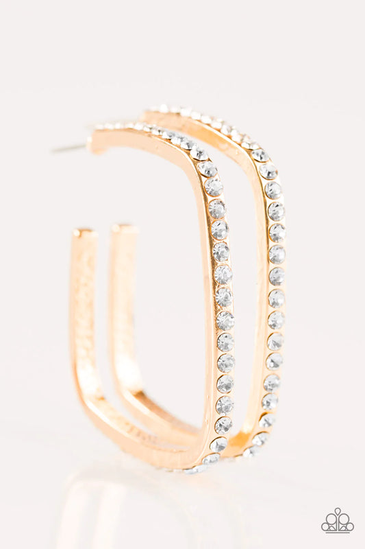 Paparazzi Earring ~ Send In The HOOPS - Gold