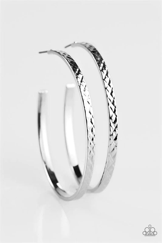 Paparazzi Earring ~ A Cut Above The Rest - Silver