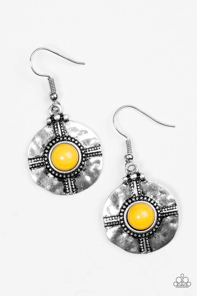 Paparazzi Earring ~ Southern Oasis - Yellow