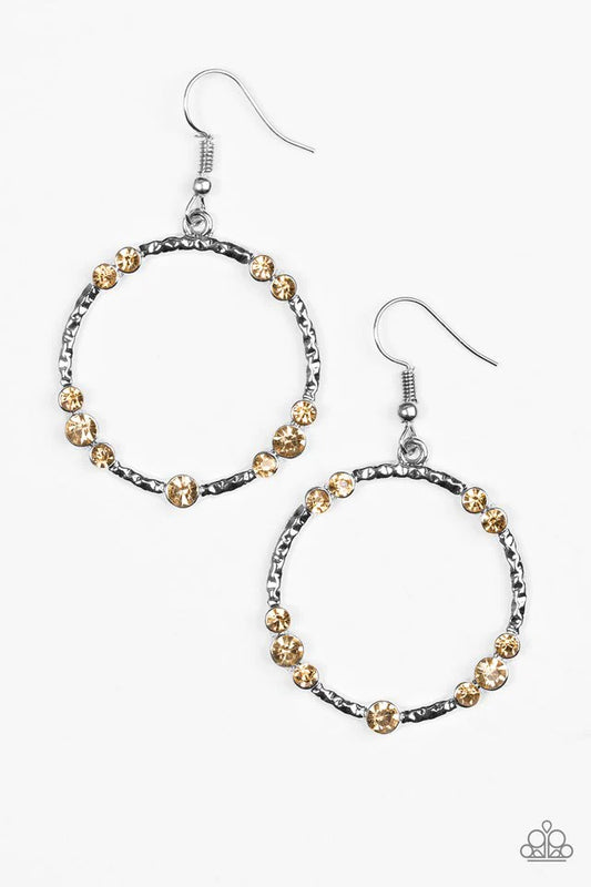 Pendiente Paparazzi ~ Recolección de purpurina - Marrón