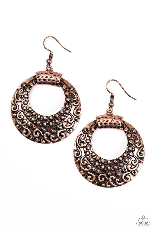 Paparazzi Earring ~ We Are All Wild Things - Copper