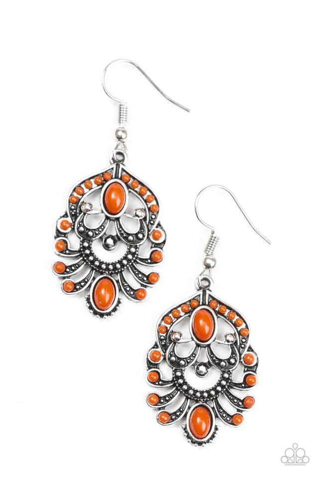 Paparazzi Earring ~ Tropical Tropicana - Orange