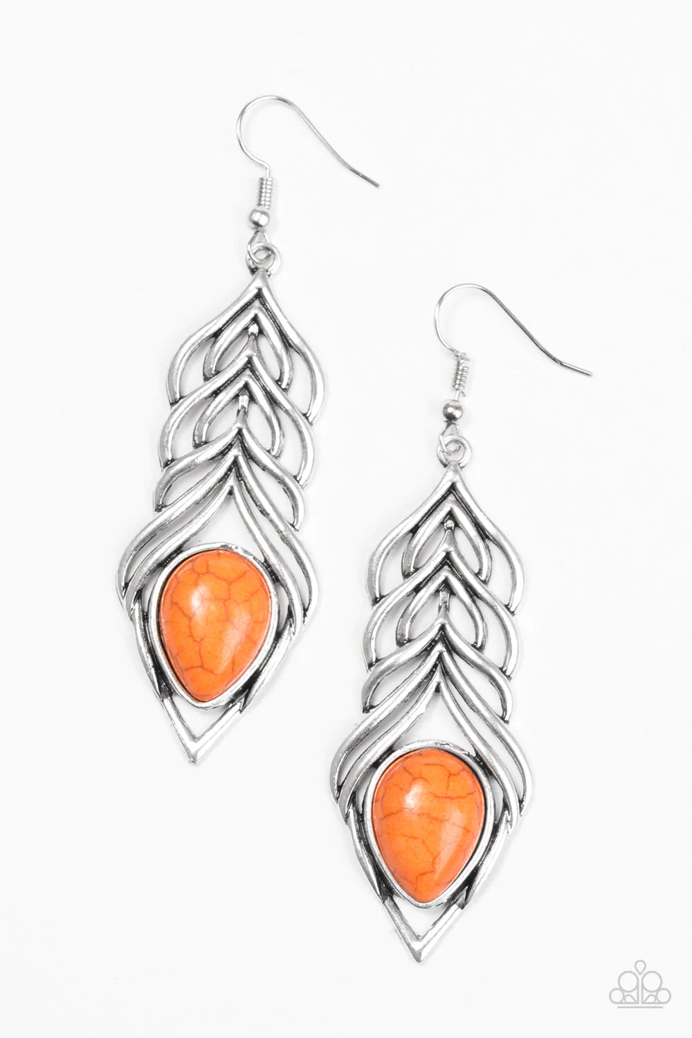 Paparazzi Earring ~ Swinging Sparrow - Orange