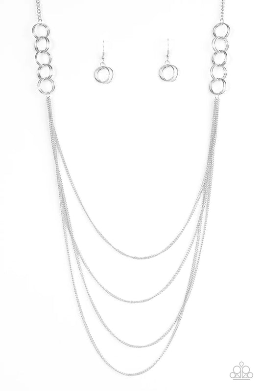 Paparazzi Necklace ~ RING It On! - Silver
