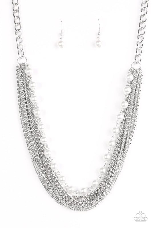 Paparazzi Necklace ~ Fierce Fashion - White