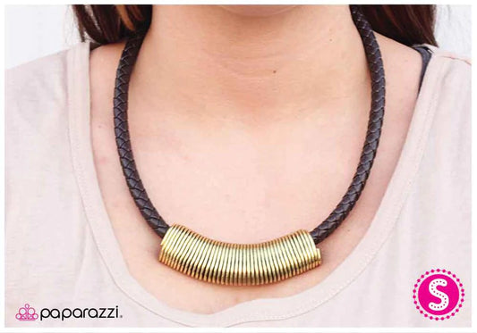 Paparazzi Necklace ~ Adventure Awaits - Brass