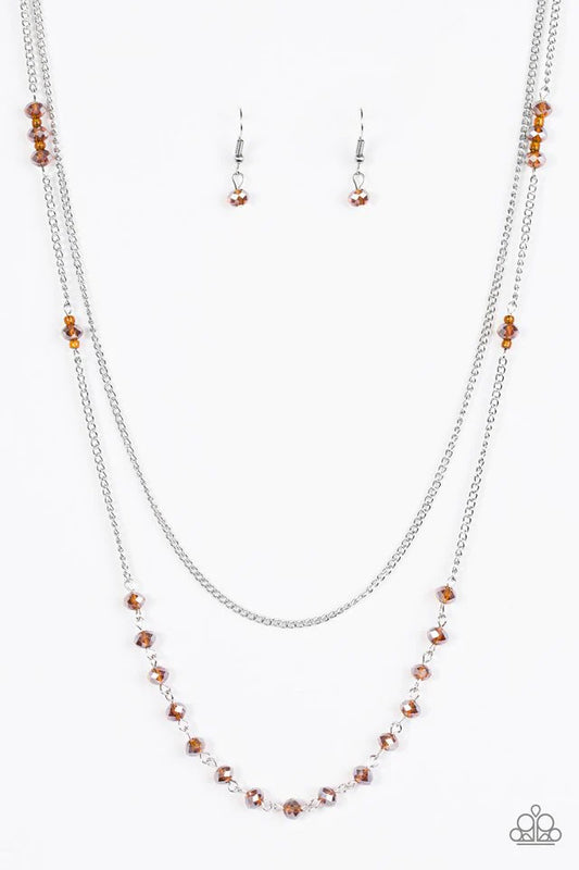 Paparazzi Necklace ~ Rich With Glitz - Brown