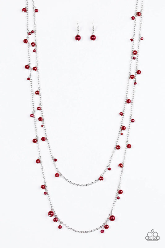 Paparazzi Necklace ~ A Good GLAM Is Hard To Find - Red