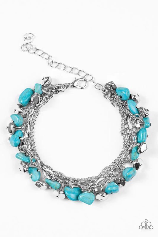 Paparazzi Bracelet ~ Colorful Cliffs - Blue