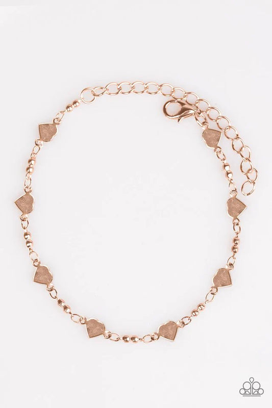 Paparazzi Bracelet ~ The Way To My Heart - Rose Gold