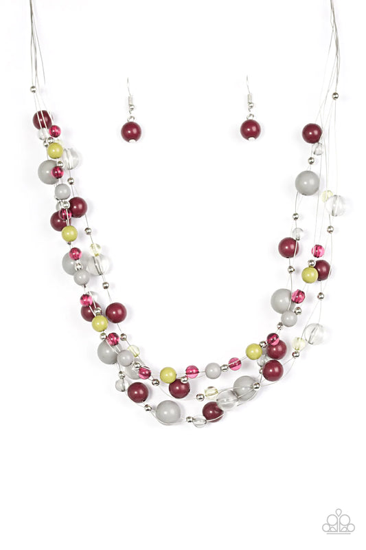 Paparazzi Necklace ~ Set The World On WIRE - Multi