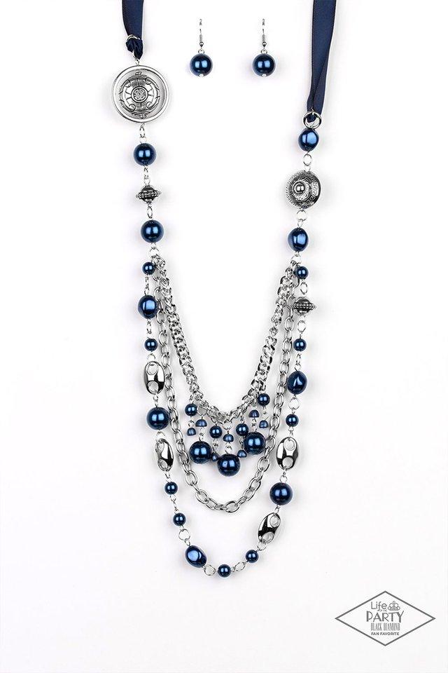 Paparazzi Necklace ~ All The Trimmings - Blue