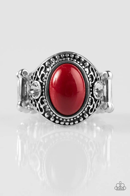 Paparazzi Ring ~ Beautifully Bali - Red