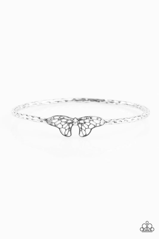 Paparazzi Bracelet ~ Butterfly Beauty - Silver