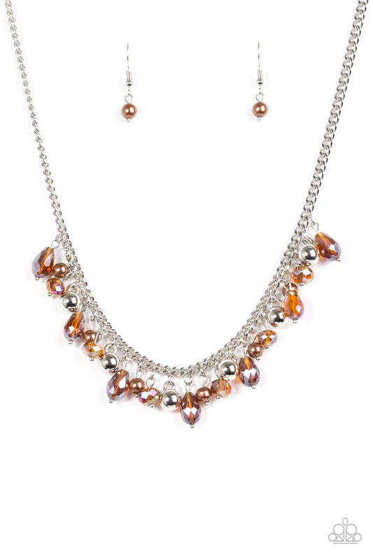 Paparazzi Necklace ~ Glammed If I Do, Glammed If I Dont - Brown