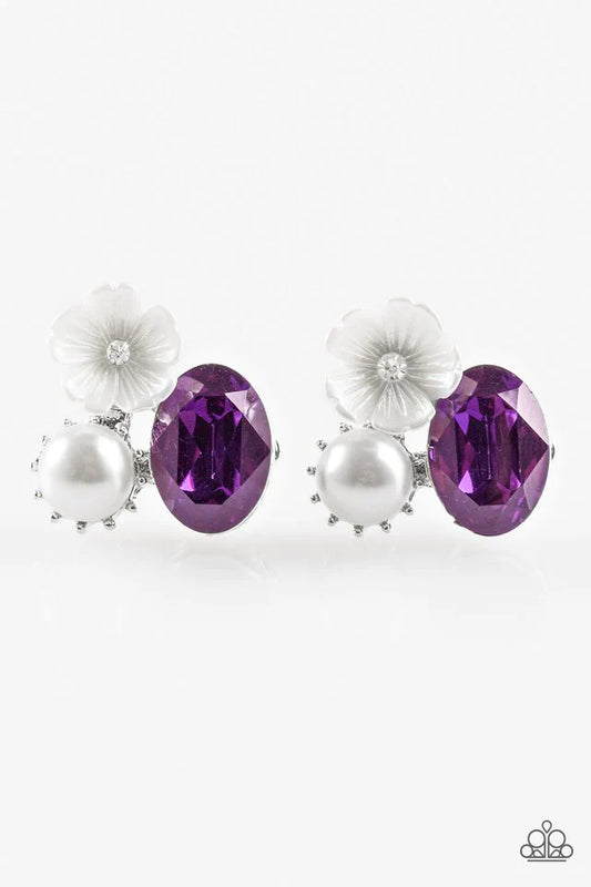 Paparazzi Earring ~ Lily Lagoon - Purple