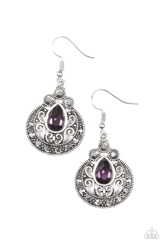 Paparazzi Earring ~ Royal Refinery - Purple