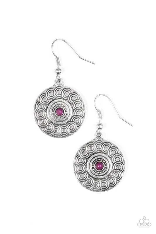 Paparazzi Earring ~ Sonoran Spiral - Purple