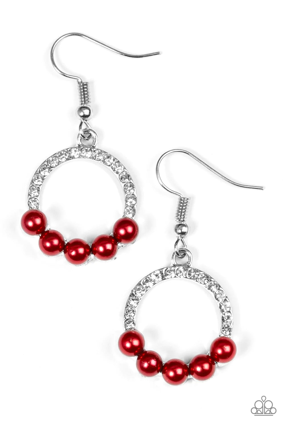 Paparazzi Earring ~ All Time GLOW - Red