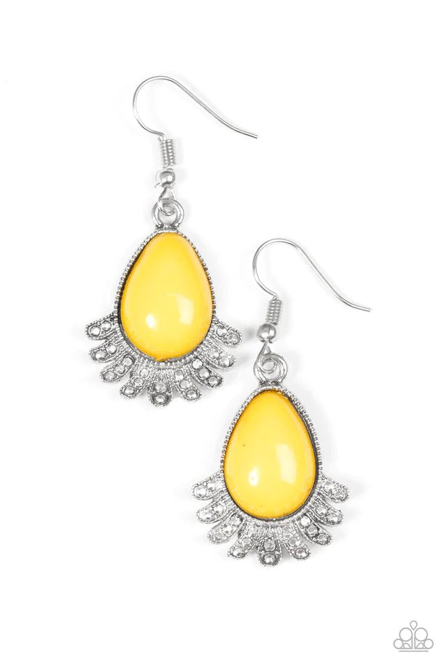 Paparazzi Earring ~ Island Inspiration - Yellow