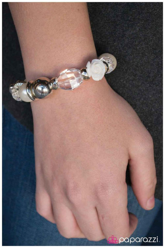 Paparazzi Bracelet ~ Only Time Will Tell - White