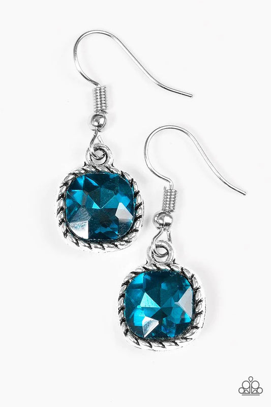 Paparazzi Earring ~ Gem Hunt - Blue