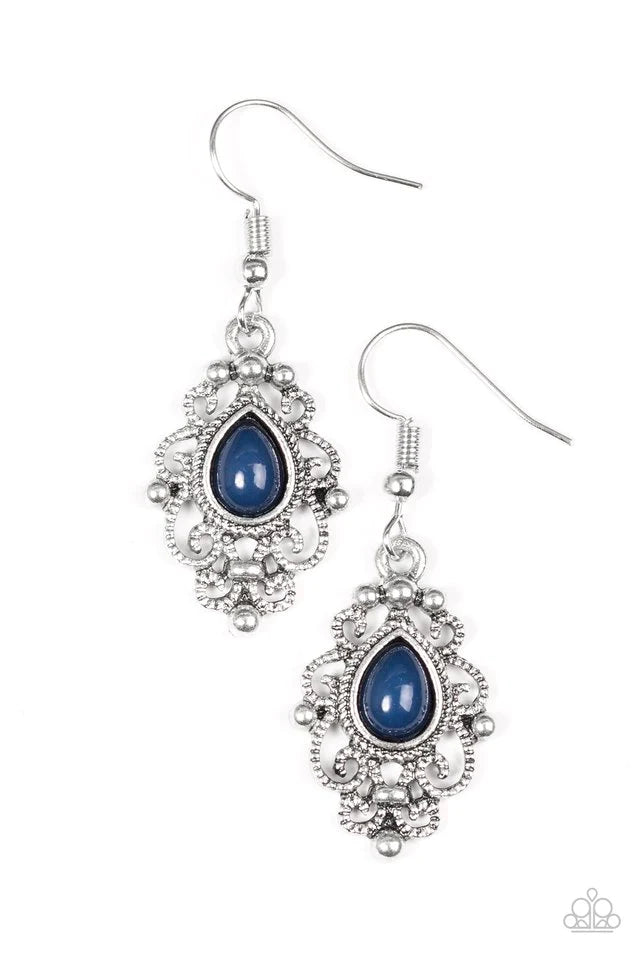 Paparazzi Earring ~ Beautifully Bohemian - Blue