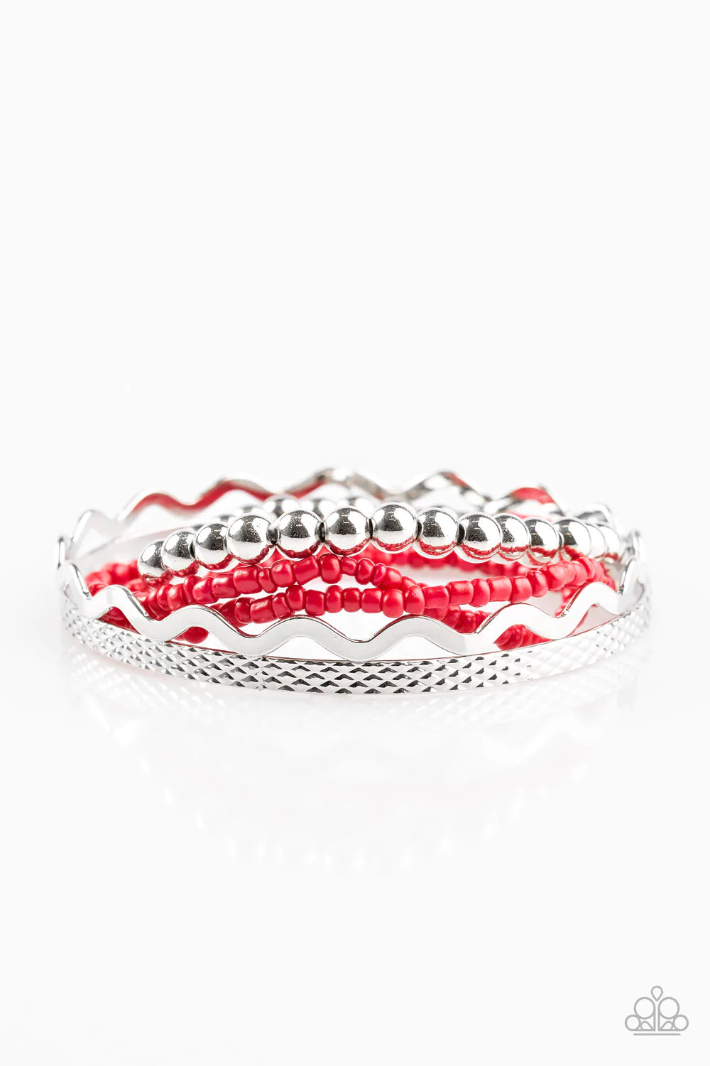 Pulsera Paparazzi ~ Estilo Amazon - Rojo