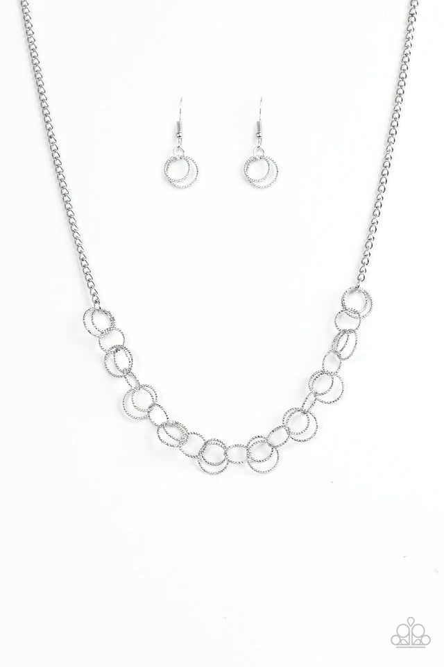 Paparazzi Necklace ~ One RING Leads To Another - Silver