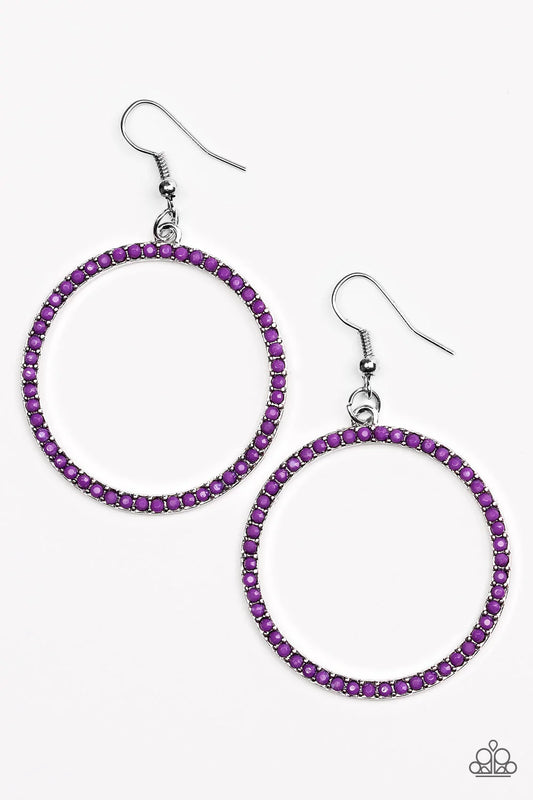 Paparazzi Earring ~ Spring Party- Purple