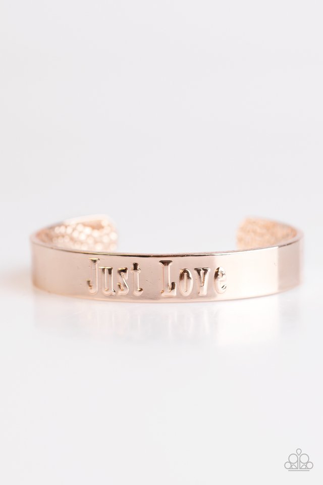 Pulsera Paparazzi ~ Just Love - Oro rosa