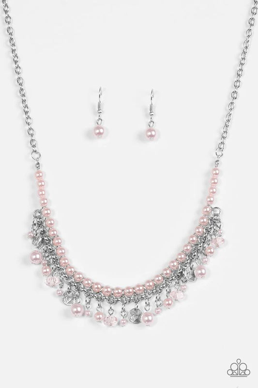 Paparazzi Necklace ~ Glamour Trove - Pink