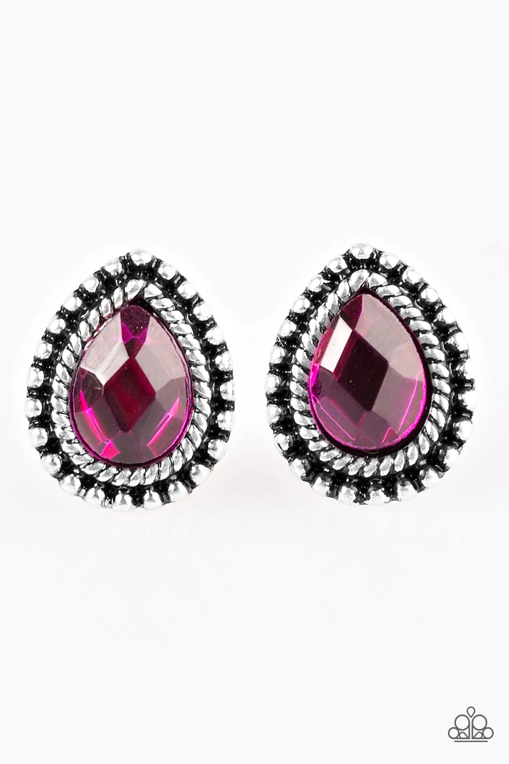 Paparazzi Earring ~ Glittering Romance - Pink