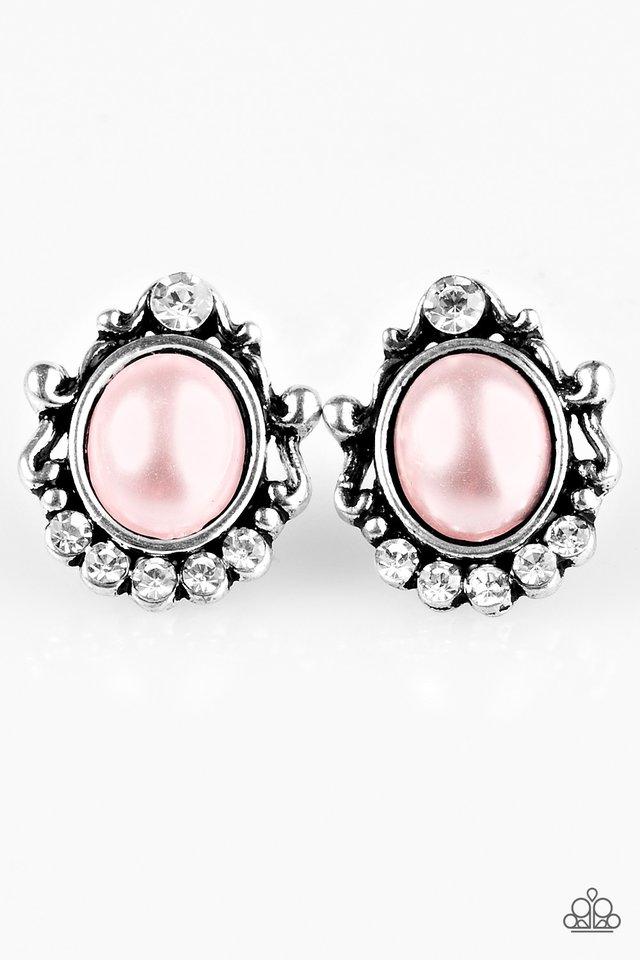 Paparazzi Earring ~ Poshly Princess - Pink Post