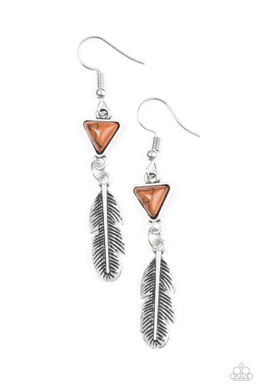 Paparazzi Earring ~ Give It A NEST! - Brown