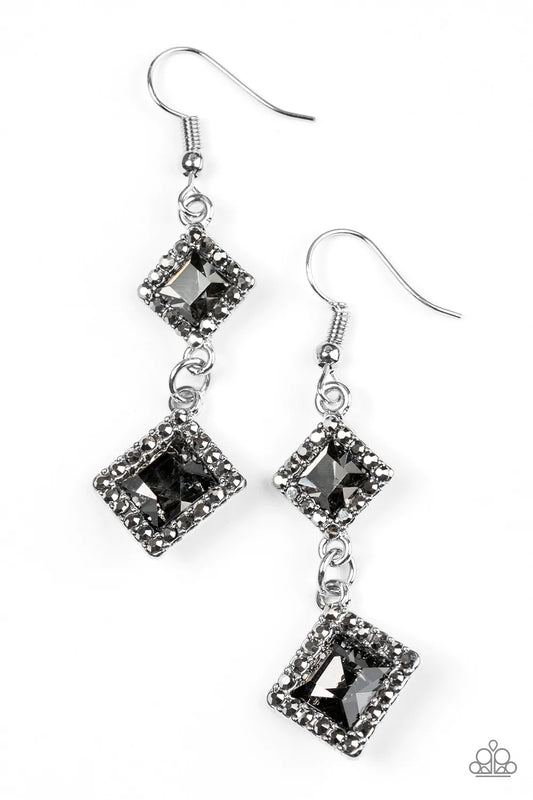 Paparazzi Earring ~ Timelessly Times Square - Silver