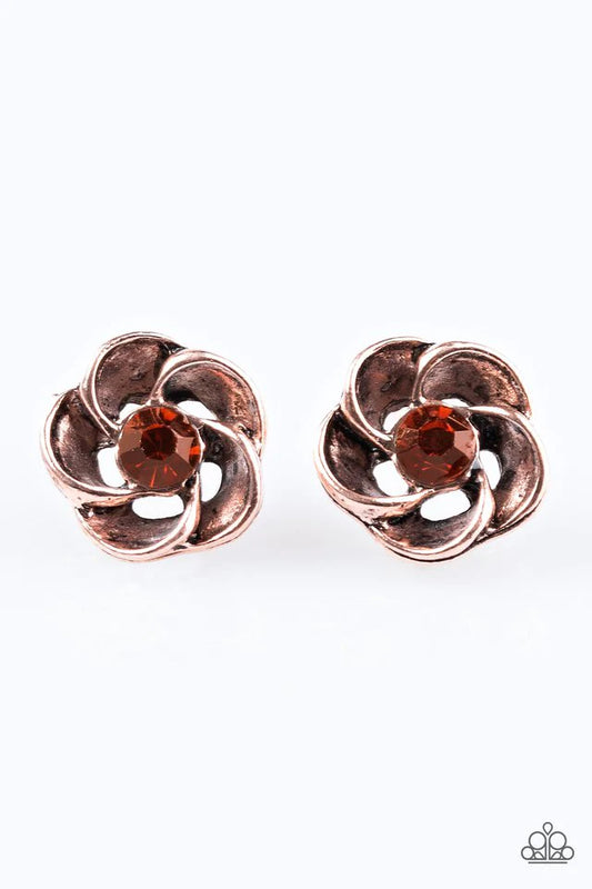 Paparazzi Earring ~ GARDENIA Variety - Copper