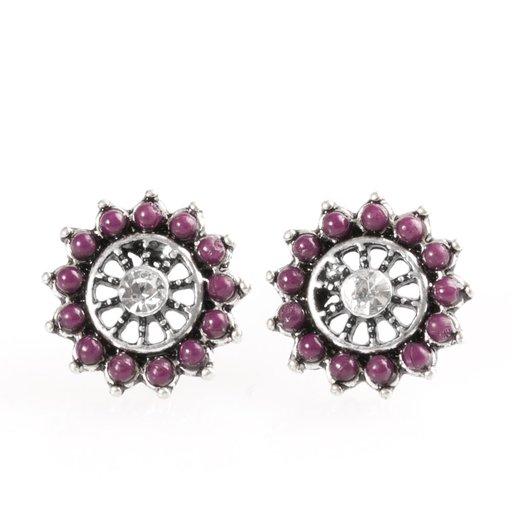 Paparazzi Earring ~ Dreamy Dahlia - Purple