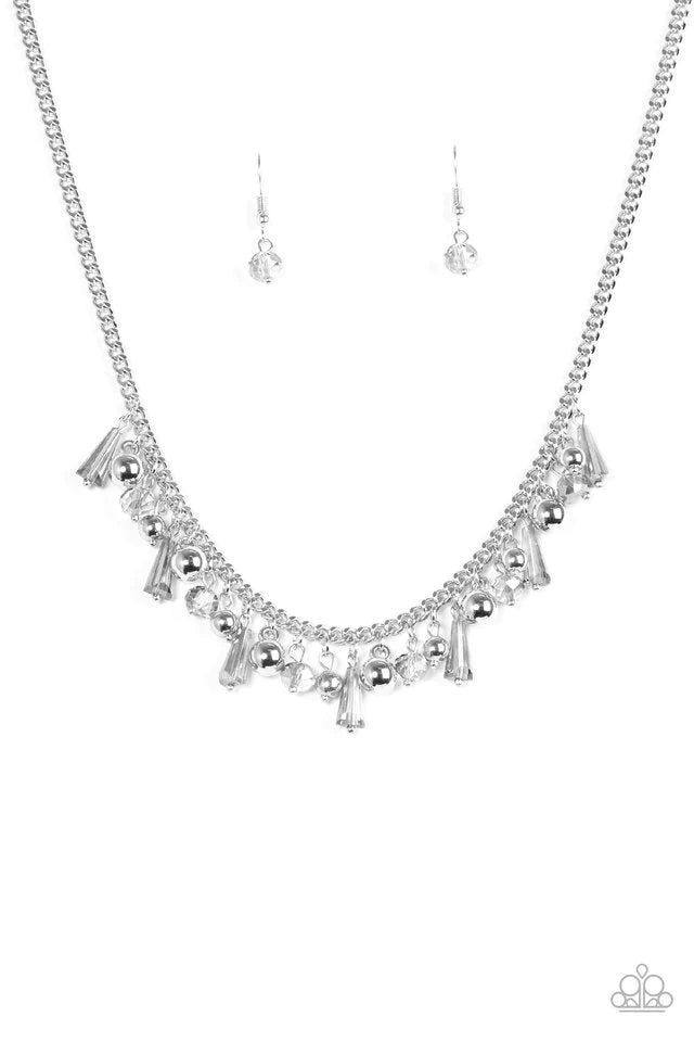 Paparazzi Necklace ~ Twinkling Treasure Trove - Silver