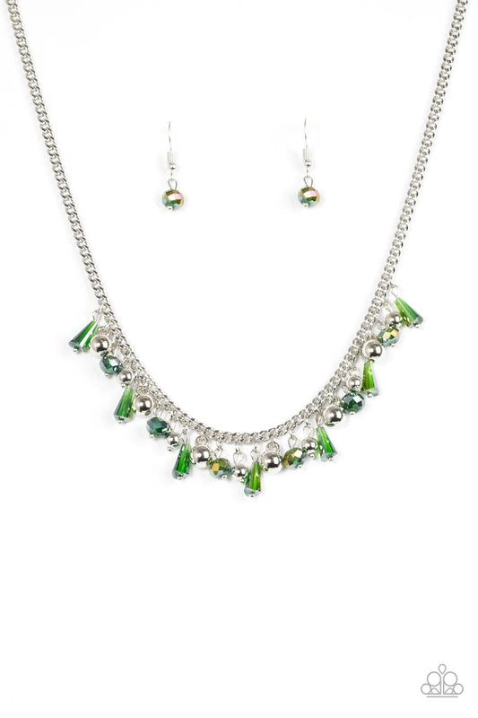 Paparazzi Necklace ~ Twinkling Treasure Trove - Green