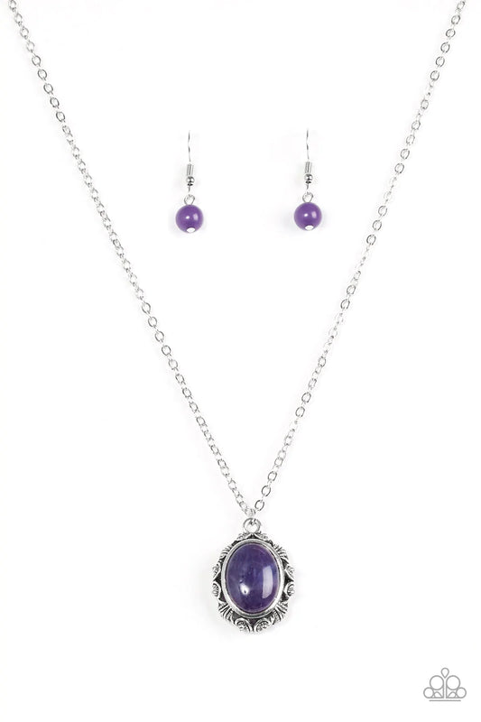 Paparazzi Necklace ~ Stone Simplicity - Purple