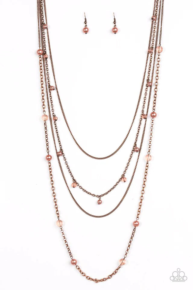 Paparazzi Necklace ~ City Cache - Copper